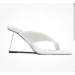 Good American Cinder F*cking Rella Wedges in White